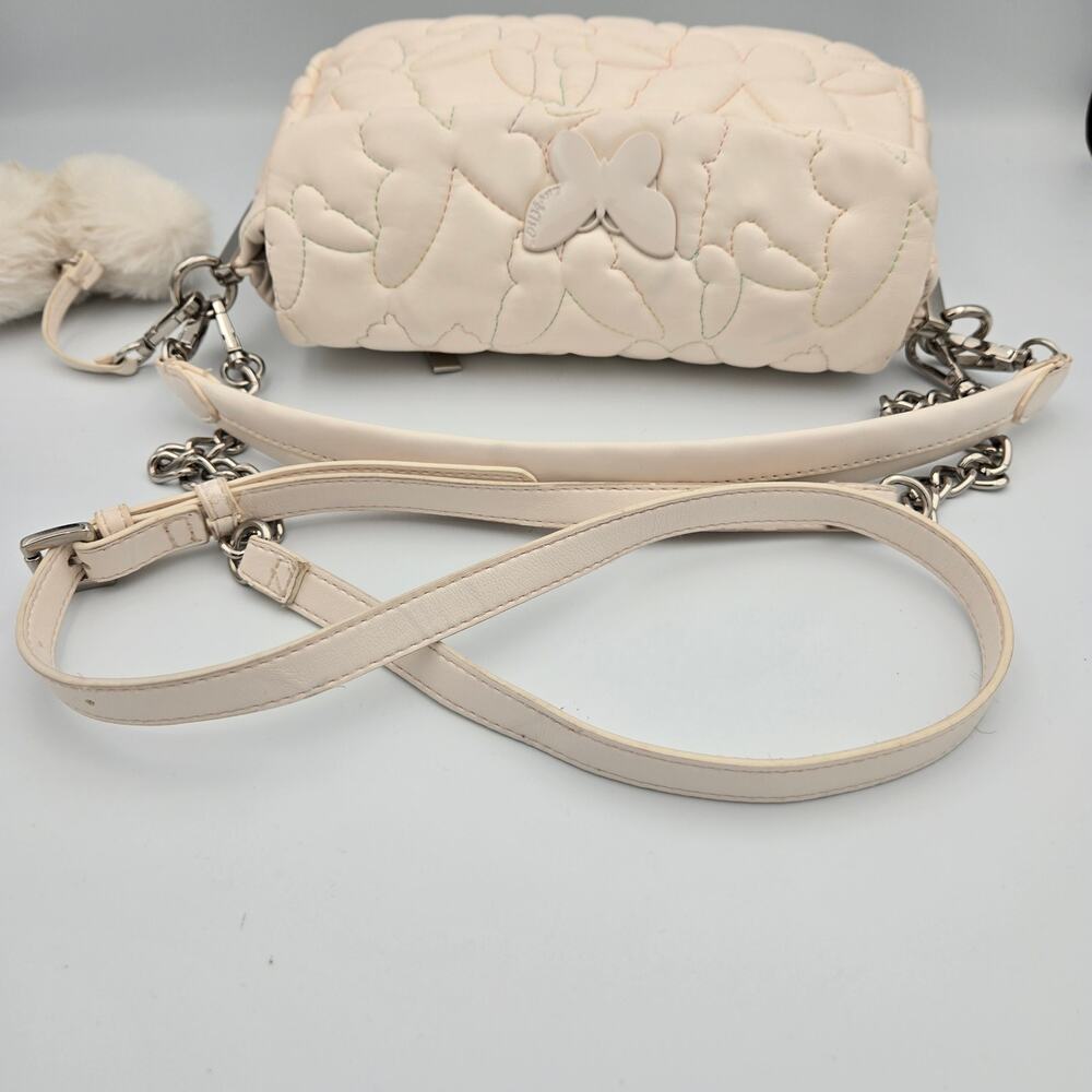 Betsey Johnson Luv Betsey Butterfly Quilted Crossbody Bag Cream Small Cute - Picture 8 of 16